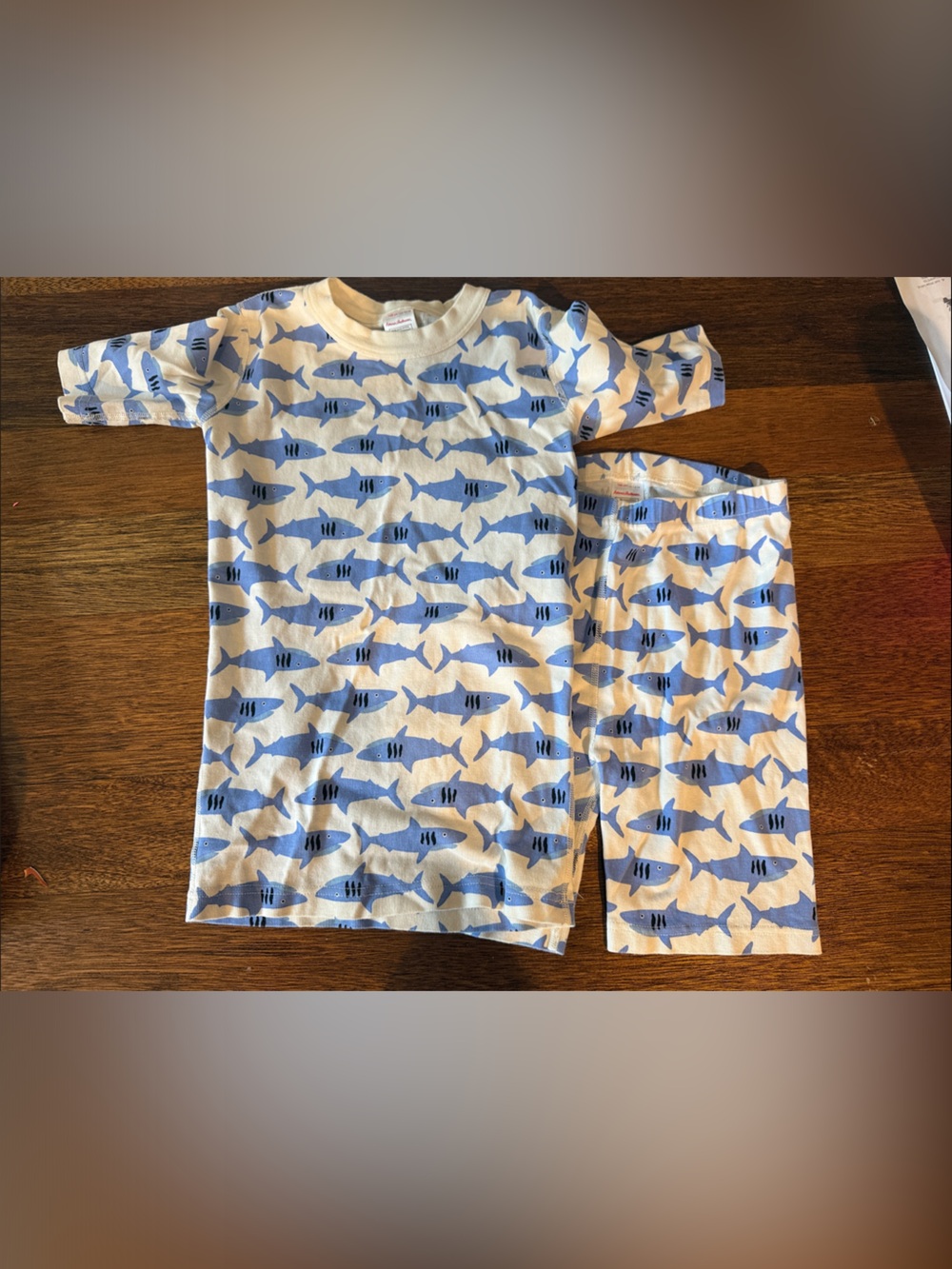 Kids Blue Shark Print Pajama Set - Hanna Andersson